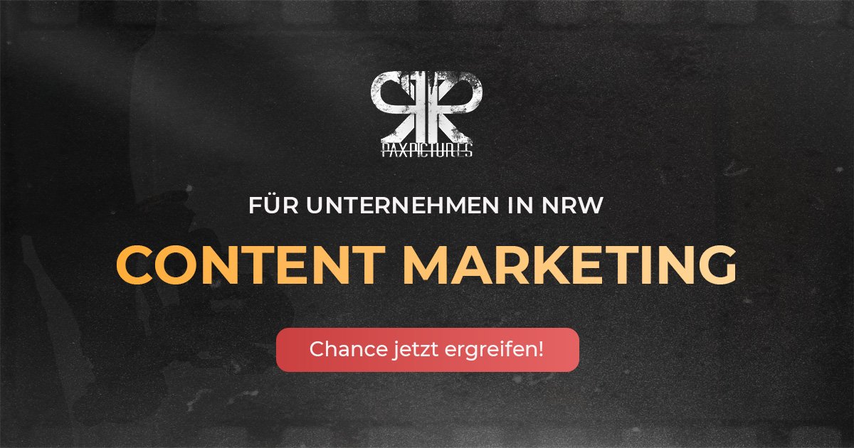 Bild von der Webseite von PAXPICTURES – Dein Partner für Video & Content Marketing in NRW