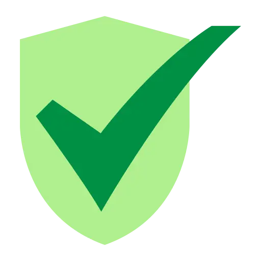 grünes Vertrauen und Garantie Haken-Symbol für zuverlässigen Content Marketing Service.